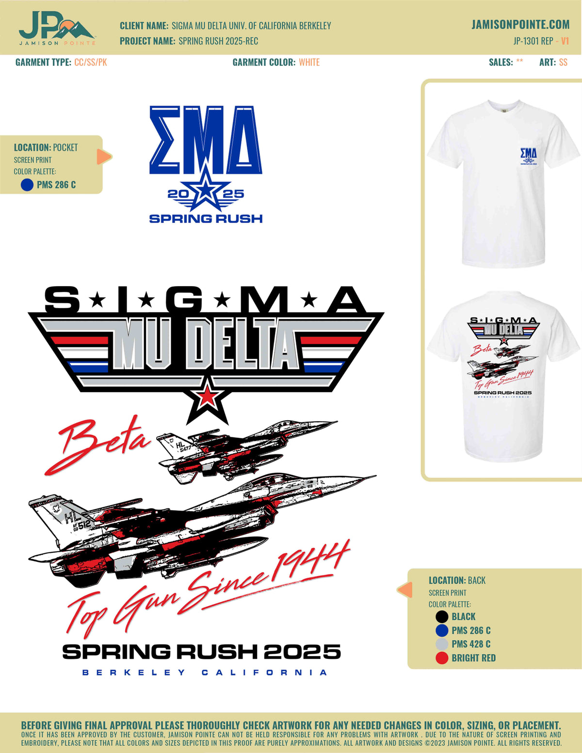 JP-1301 REP Sigma Mu Delta University of California Berkeley Spring Rush 2025-REC