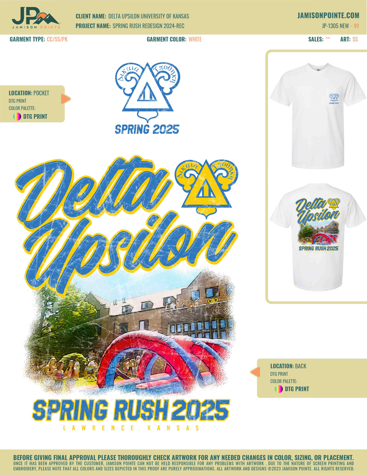 JP-1305 NEW Delta Upsilon University of Kansas Spring Rush Redesign 2024-REC