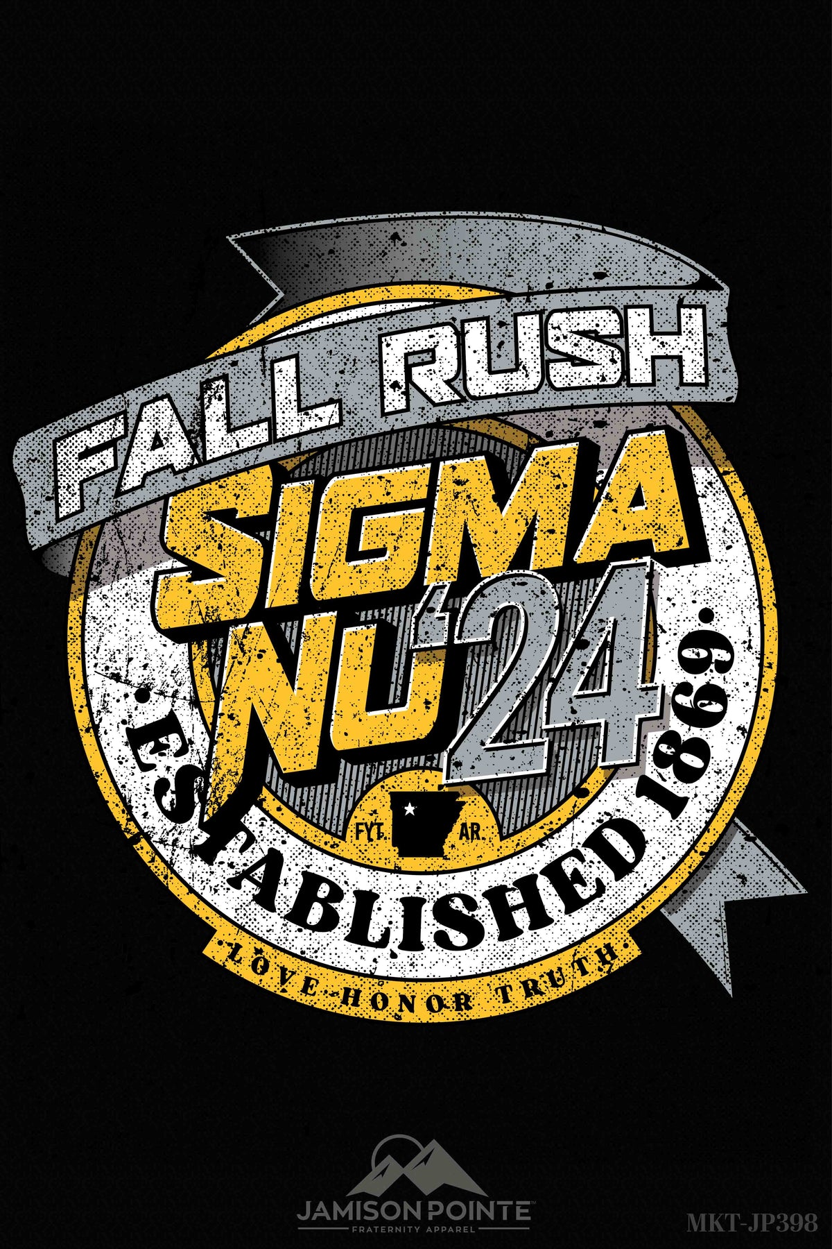 Sigma Nu Love Honor Truth Fall Rush Tee