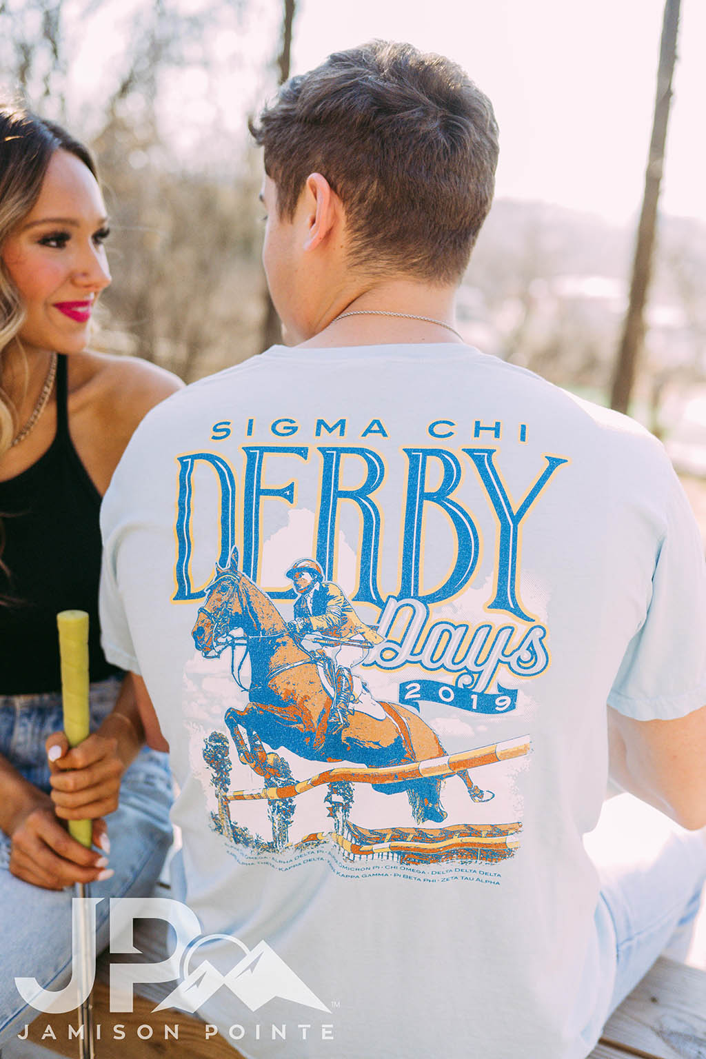 Zeta Tau Alpha - White Miami Beach Splash Baseball Jersey